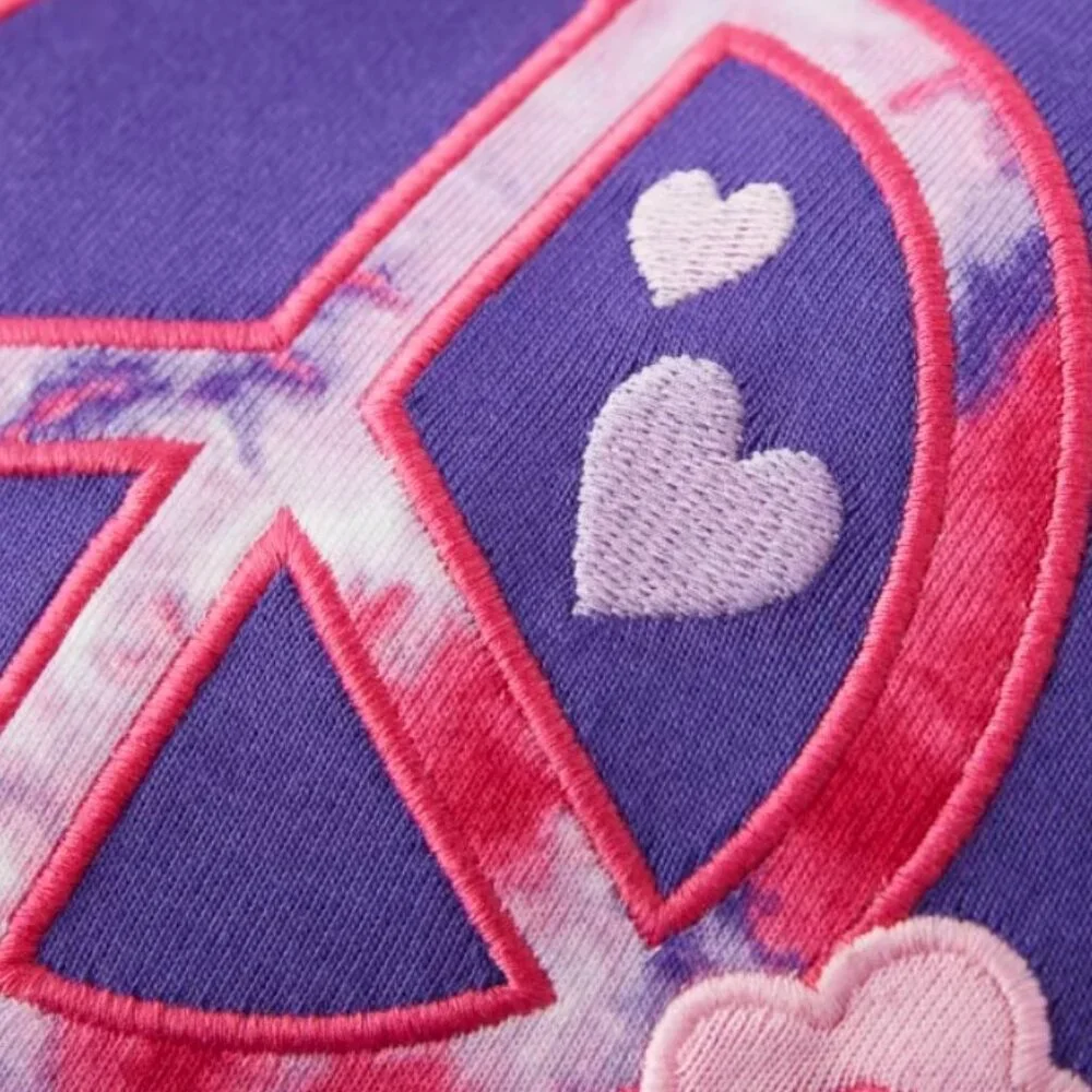 Gymboree Girls 12-18 Months Purple Pink Short Sleeve Peace & Tie Dye Pajamas NWT